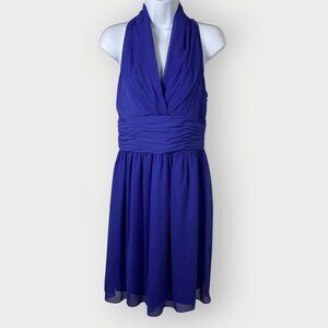 NEW Andrew Marc NY Cocktail Dress | 6 | Blue Violet Chiffon | Holiday Party
